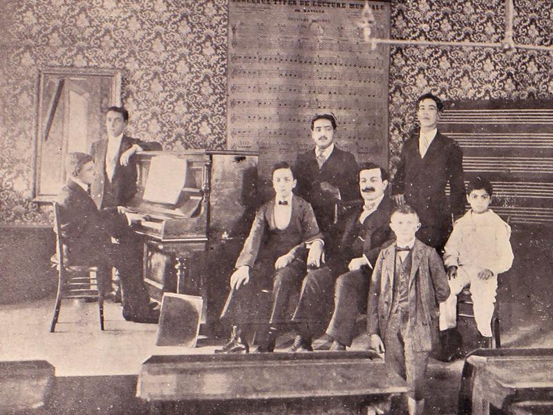 Curso de piano del profesor Aníbal Aracena en el Conservatorio Nacional, 1911