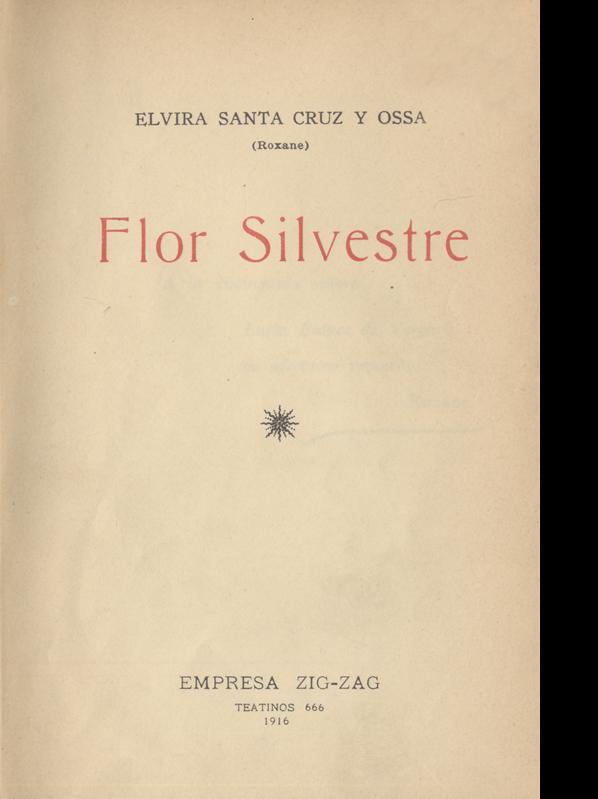 Novela Flor Silvestre de Elvira Santa Cruz Ossa