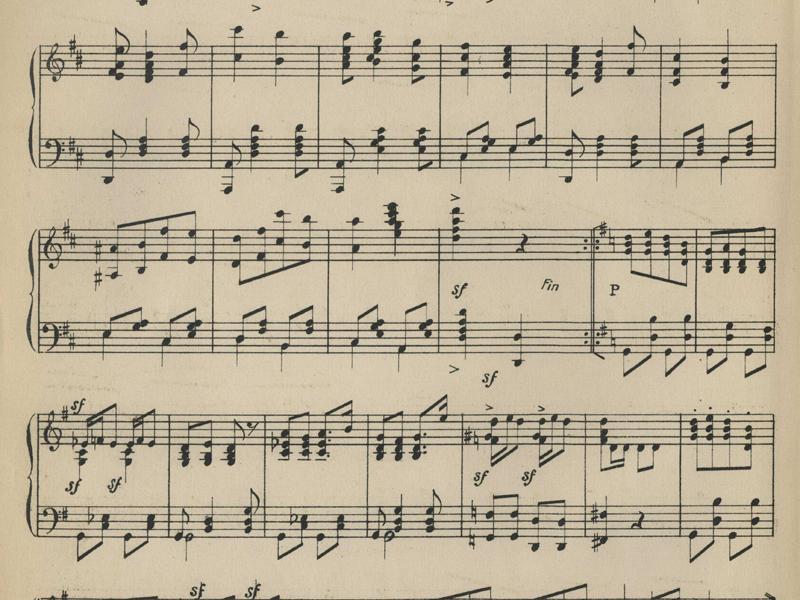 Partitura de la canción "¡Pepe!...¡Pepe!" de Aníbal Aracena Infanta (detalle) Partitura de la canción "¡Pepe!...¡Pepe!" de Aníbal Aracena Infanta (detalle)