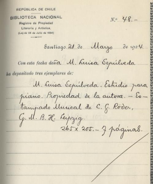 Registro de Propiedad Intelectual de la obra "Estudio para piano" Registro de Propiedad Intelectual de la obra "Estudio para piano"