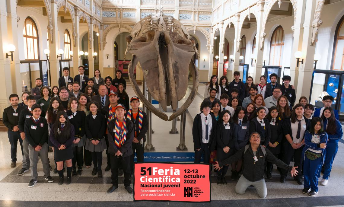 Los estudiantes y docentes participantes de la Feria Científica Nacional Juvenil 2022.
